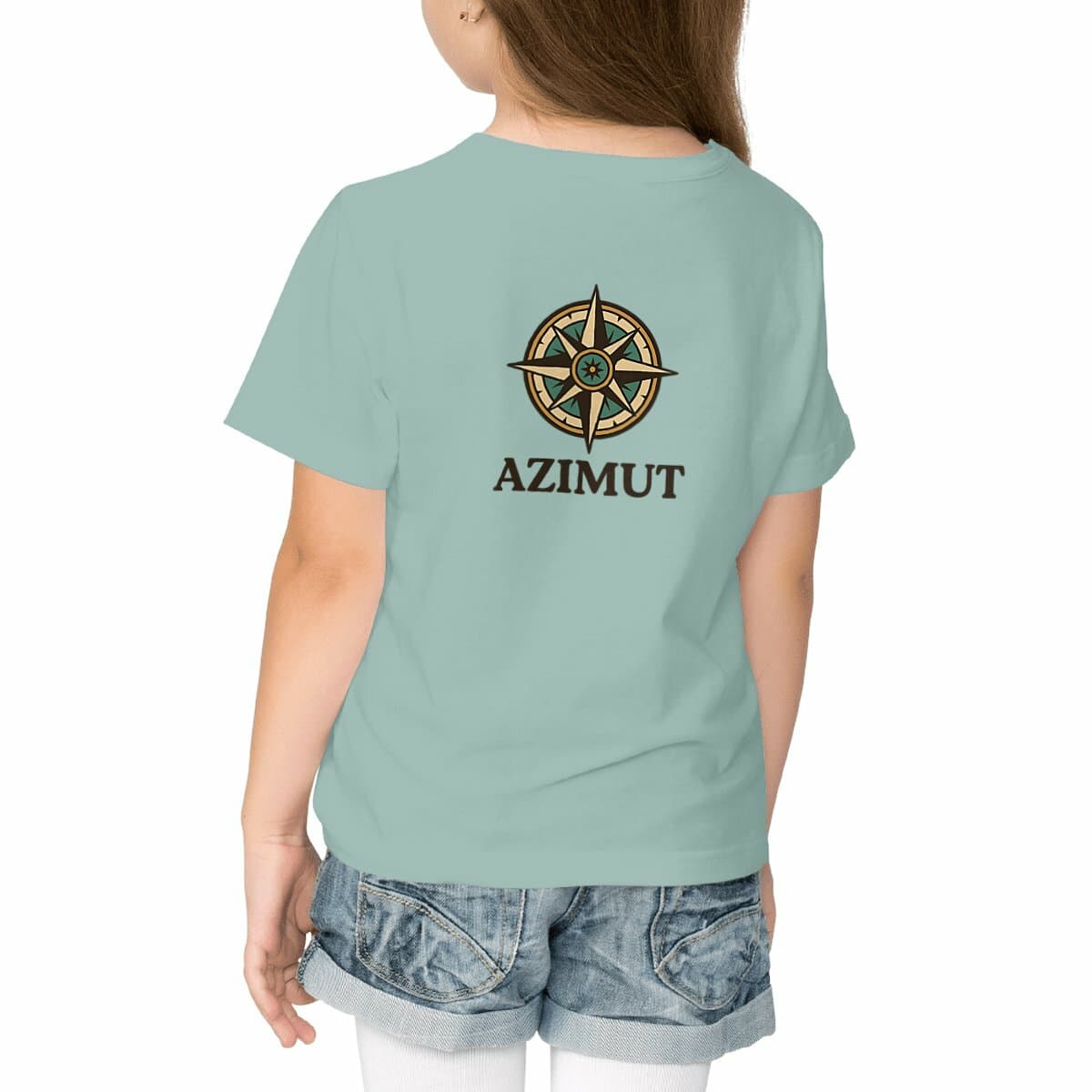 T-shirt enfant vert floqué du logo Azimut Games